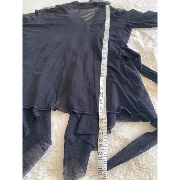 PETE Lightweight Sheer Witchy Whimsigoth Tie Wrap Drape Cardigan Womens Sz Lrg - Picture 9 of 9